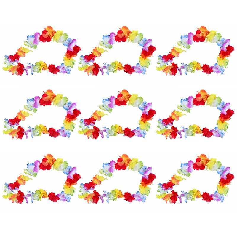 5 шт. Гавайские гирлянды leis искусственное ожерелье цветы вечерние принадлежности