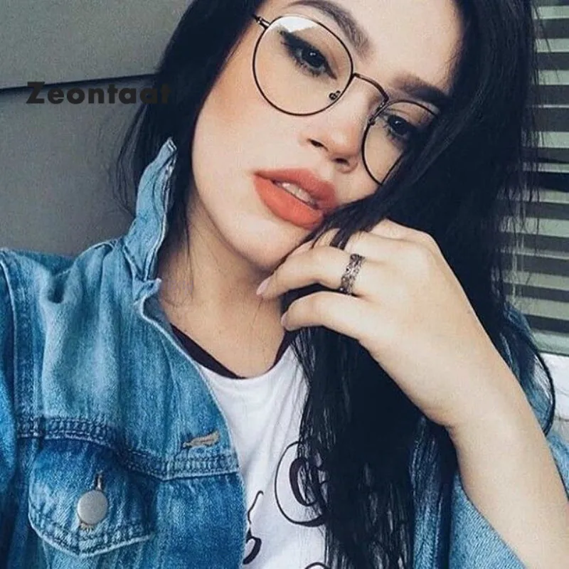 Очки круглые очки женские прозрачные оправы 2019 ретро оптические линзы