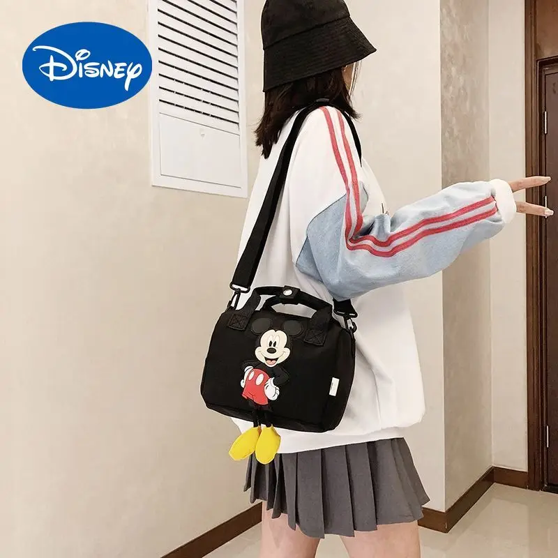Bolsa de Ombro Disney Mickey Mensageiro Bolsa Mouse Meninas Simples Selvagem Balde Estudante Escola