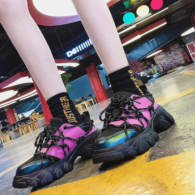 2020 сезон весна-осень женская повседневная обувь на шнуровке удобная платформе