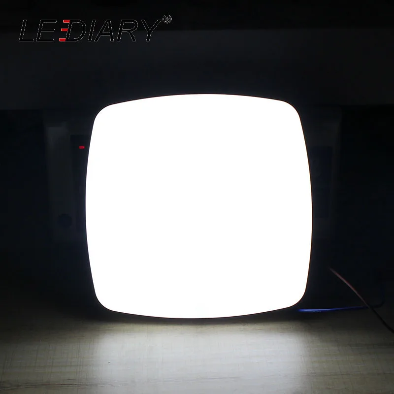 LEDIARY-Lámpara ultrafina de Panel de techo de luz LED, 220V, 15W, 15cm, superbrillante, tornillo de luz de armario, accesorio de iluminación fijo