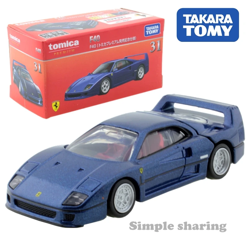 

Автомобиль Takara Tomy Tomica Premium 31, Ferrari F40, лимитированный синий масштаб 1/64, популярный автомобиль для детей игрушки моторные, литая металлическая ...