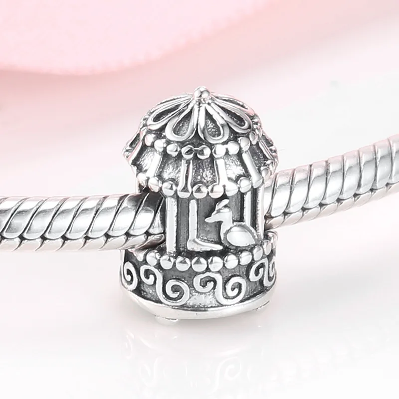 

S925 pure silver beads creative all kinds of Architectural Series Beaded pendant accessories personalized DIY Silver Bracelet