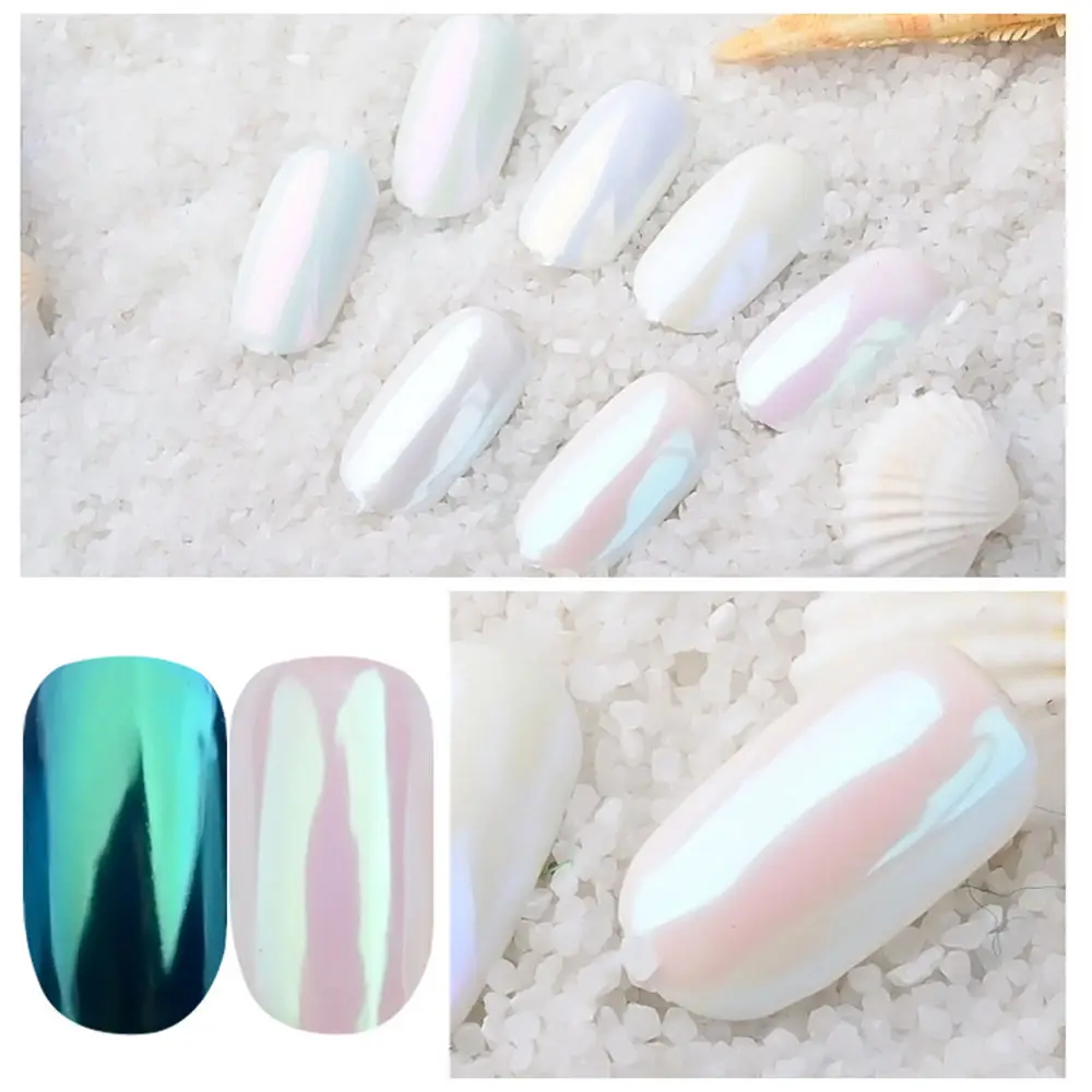 

1Box Neon sparkle Mirror Nail Glitter Pearl Powder Chrome Pigment UV Gel Polish Shimmer Dip Dust DIY Nails Decor