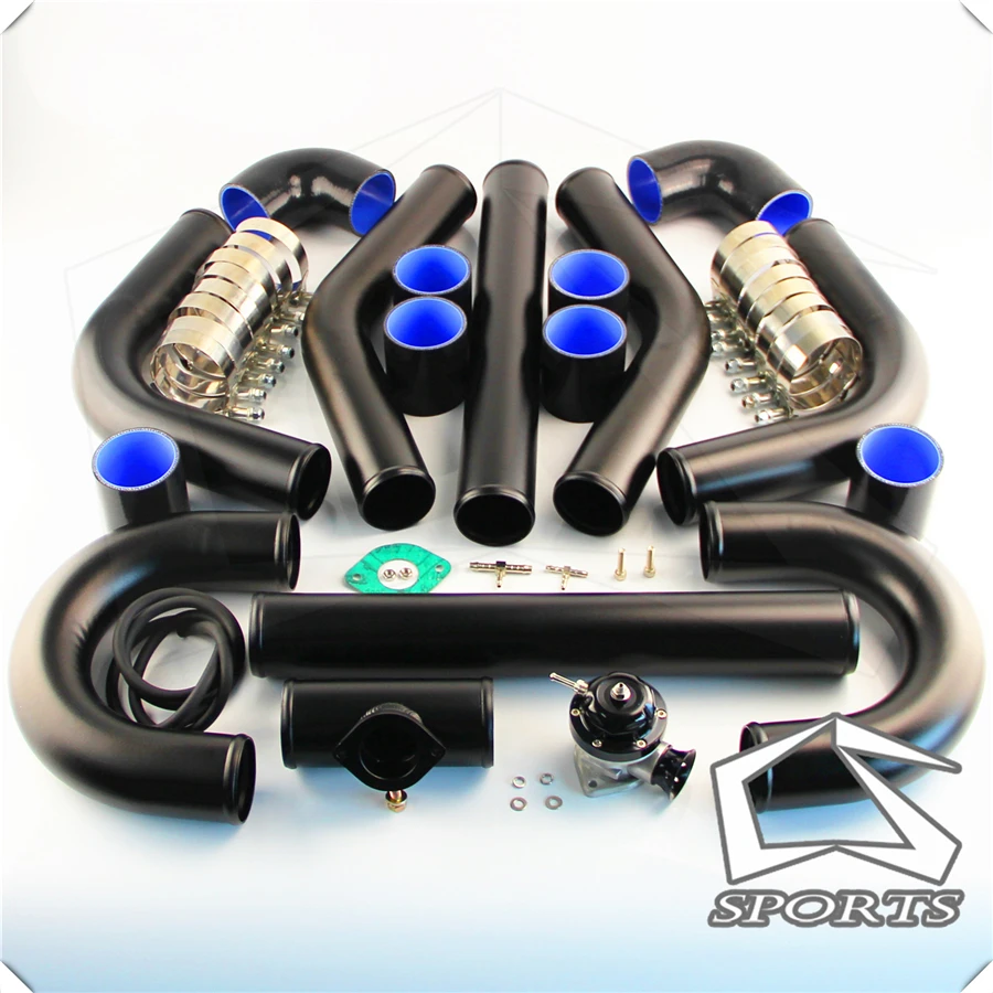 2.75&quot 70mm Universal Intercooler Pipe Piping Kit + BOV Turbo Blow Off Valve Black | Автомобили и мотоциклы