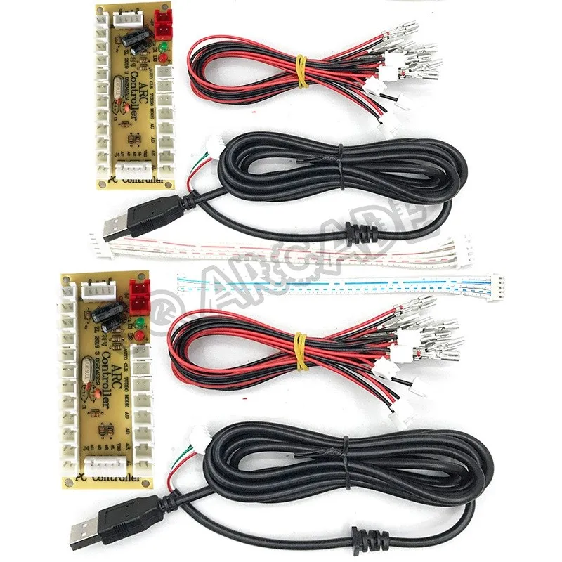

Placa USB Zero Delay Encoder Board 2.8mm 4.8mm 5Pin Cable Diy Kit for Joystick Push Button for Playing Game SQ Store Free Ship
