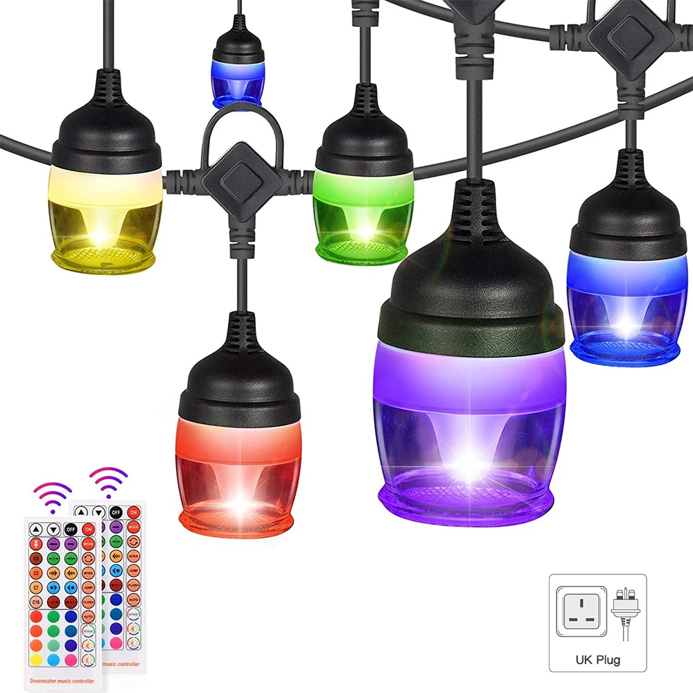 

8.8M 12 LED String Lights Running Water Horse Racing Sound Control Music Symphony Romantic Beautiful