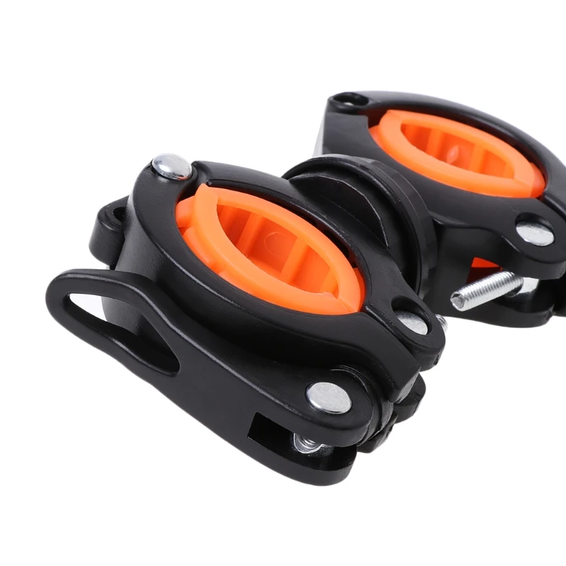 

Bycicle Rotating Light Double Holder Front Flashlight Lamp Pump Handlebar