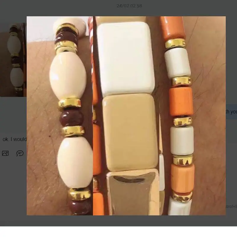 

ZMZY New Style Boho Rainbow Bracelet Tile Beads Jewelry DIY Gift