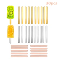 30pcs acrylic popsicle sticks reusable cakesicle popsicle sticks mini cake pop sticks for ice cream candy diy craft supplies
