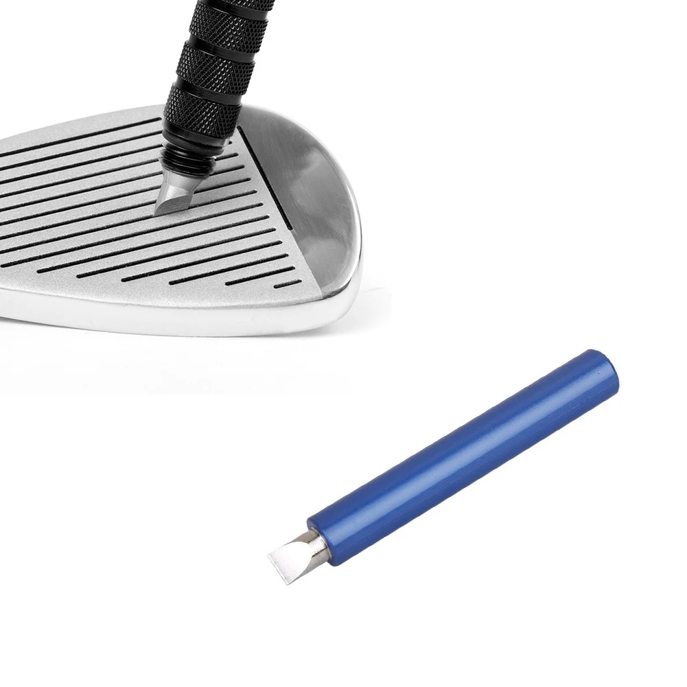 

Golf Wedge Iron Groove Sharpener Club Cleaner Cleaning Tool Square Golf Training Aids, Improved Backspin And Ball Control