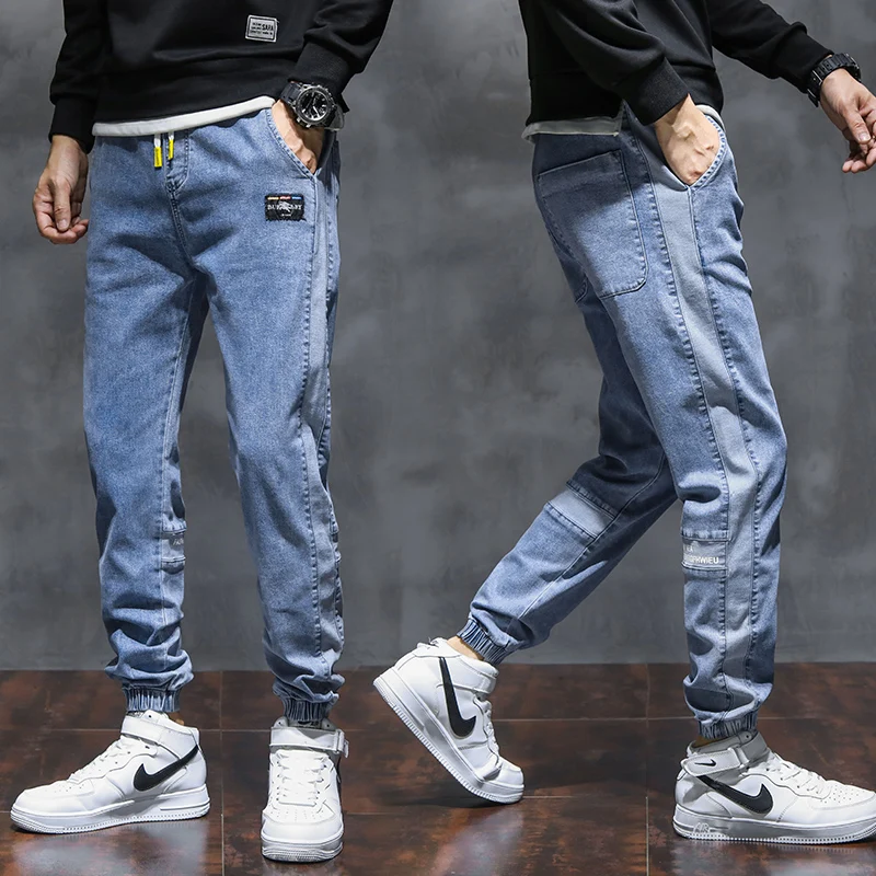 

New 2021 Vintage Baggy Men's Pants Cargo Denim Jeans for Men Wide Leg Oversize Trousers