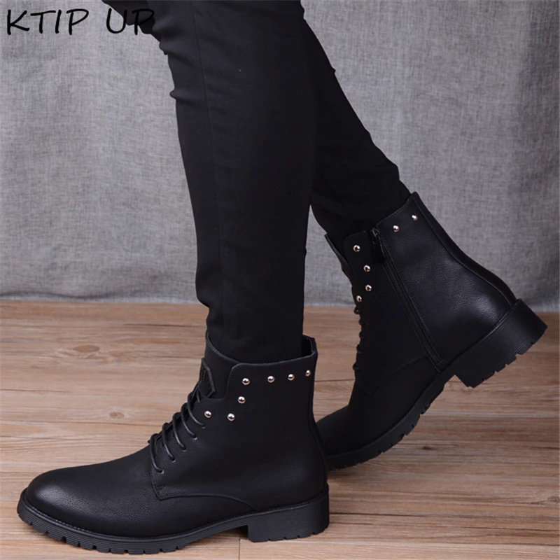 Мужские зимние ботинки из натуральной кожи с бархатной подкладкой | Обувь