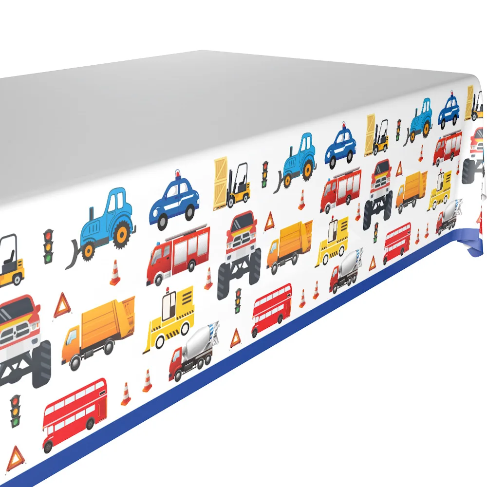 132*220 см скатерть с мультяшными автомобилями для строительства транспортных