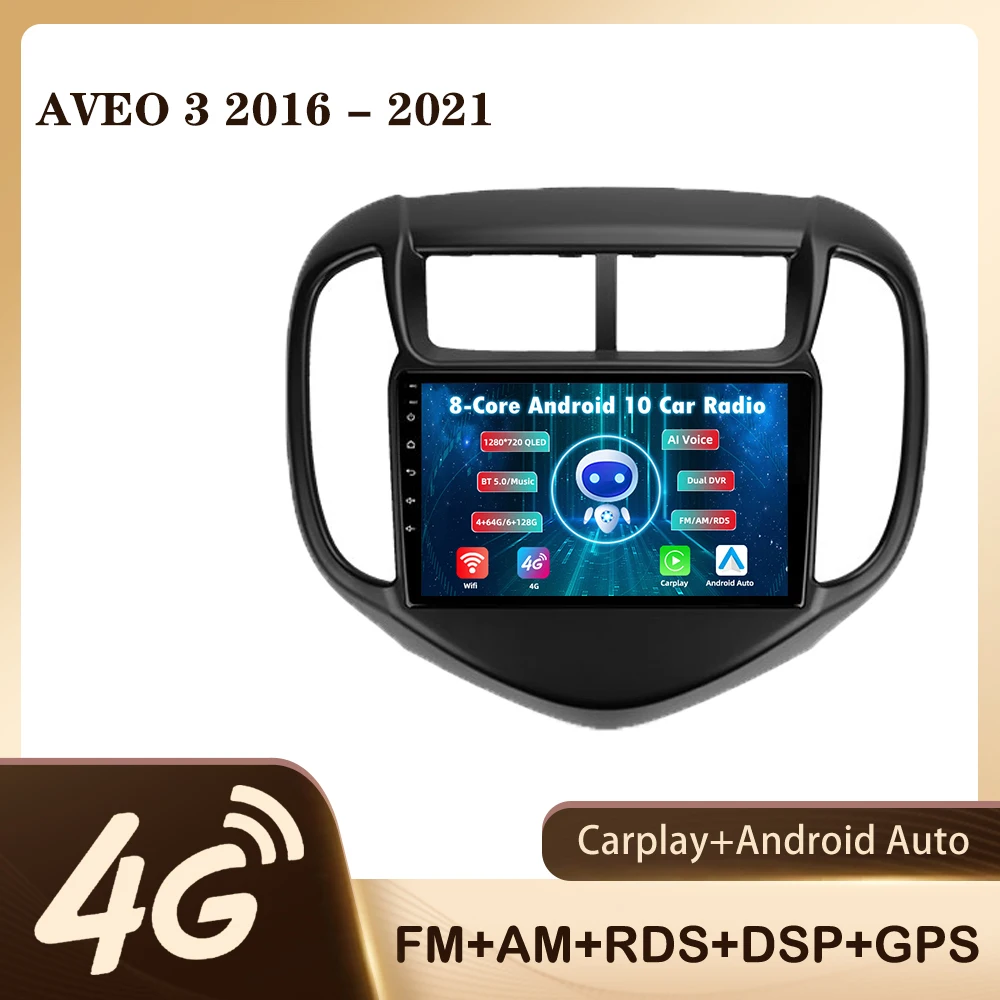 

Автомобильная магнитола JMANCE для Chevrolet Aveo 3 2016 - 2021 с голосовым ИИ мультимедийным видеоплеером и GPS-навигацией, Android, 2din, 2 din, dvd