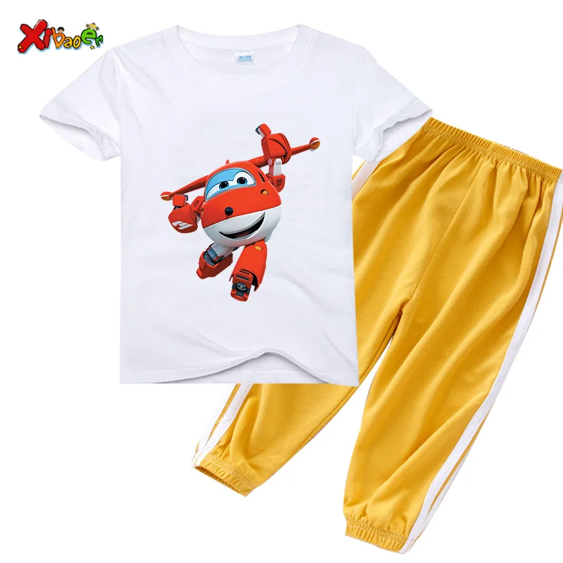 Детская одежда комплект детской одежды летняя для мальчиков милый самолет