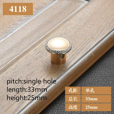 single hole Ретро европейские коричневые кожаные ручки ящика шкафа мебель рукоятки и ручки Hardwar Винный Шкаф Тянет золотые ручки гардероба - Цвет: single hole