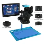 3.5X-90X siмультифокальная печатная плата, паяльник, Тринокулярный Стерео микроскоп, основание из алюминиевого сплава + 2K 38MP 1080P HDMI USB Цифровая видеокамера