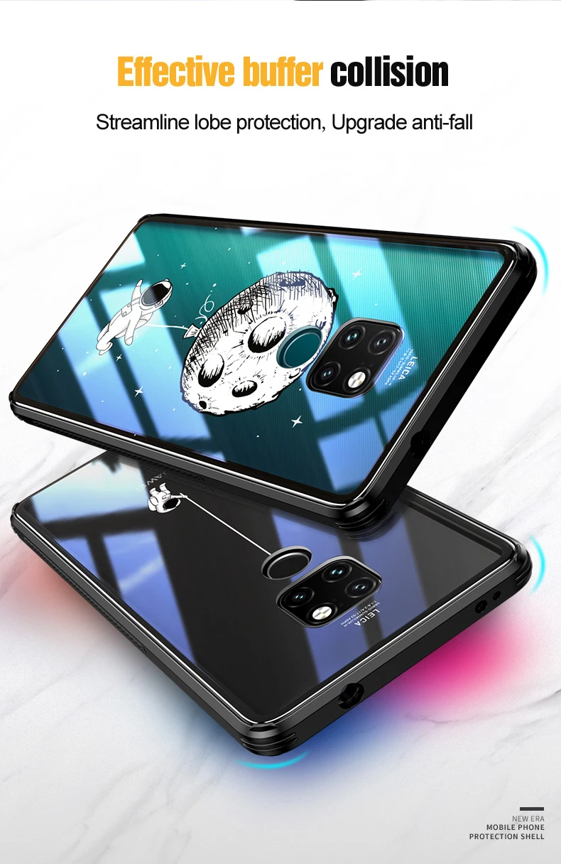 Чехол Vpower для huawei mate 20 Pro, прозрачный, закаленное стекло mate 20 mate 20 Pro, чехол, гладкая защитная крышка, оболочка