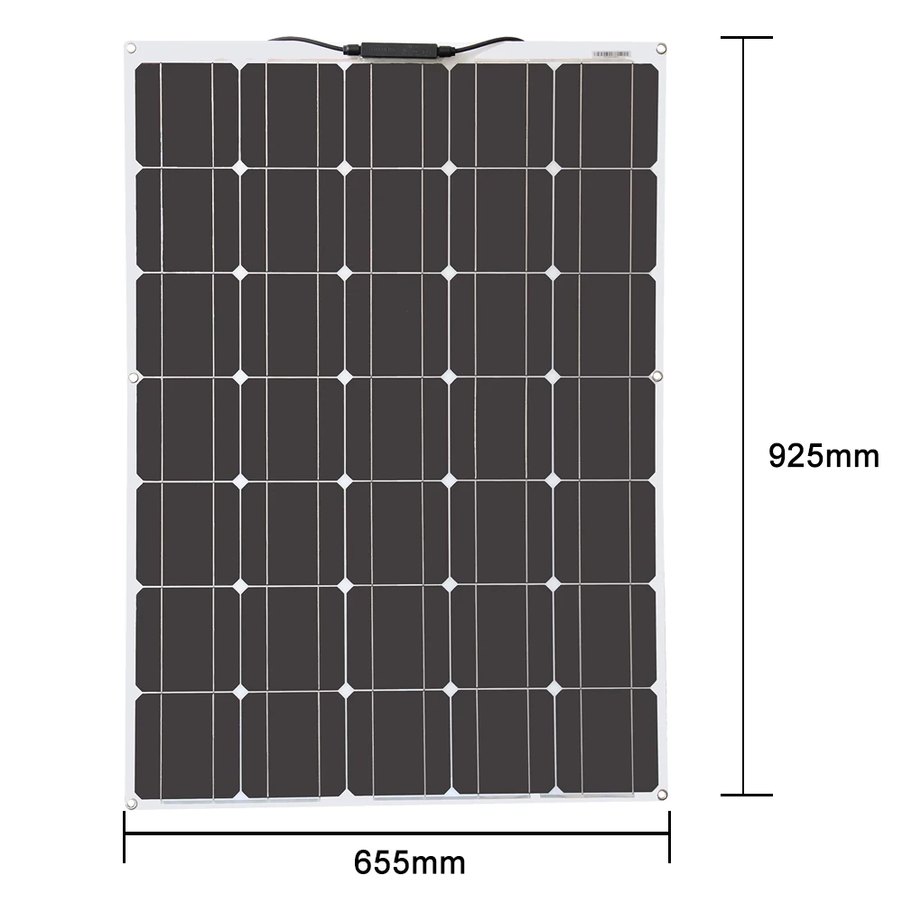 Солнечная панель 100 Вт 17 5 в полугибкая солнечная моноячейка For12V зарядное