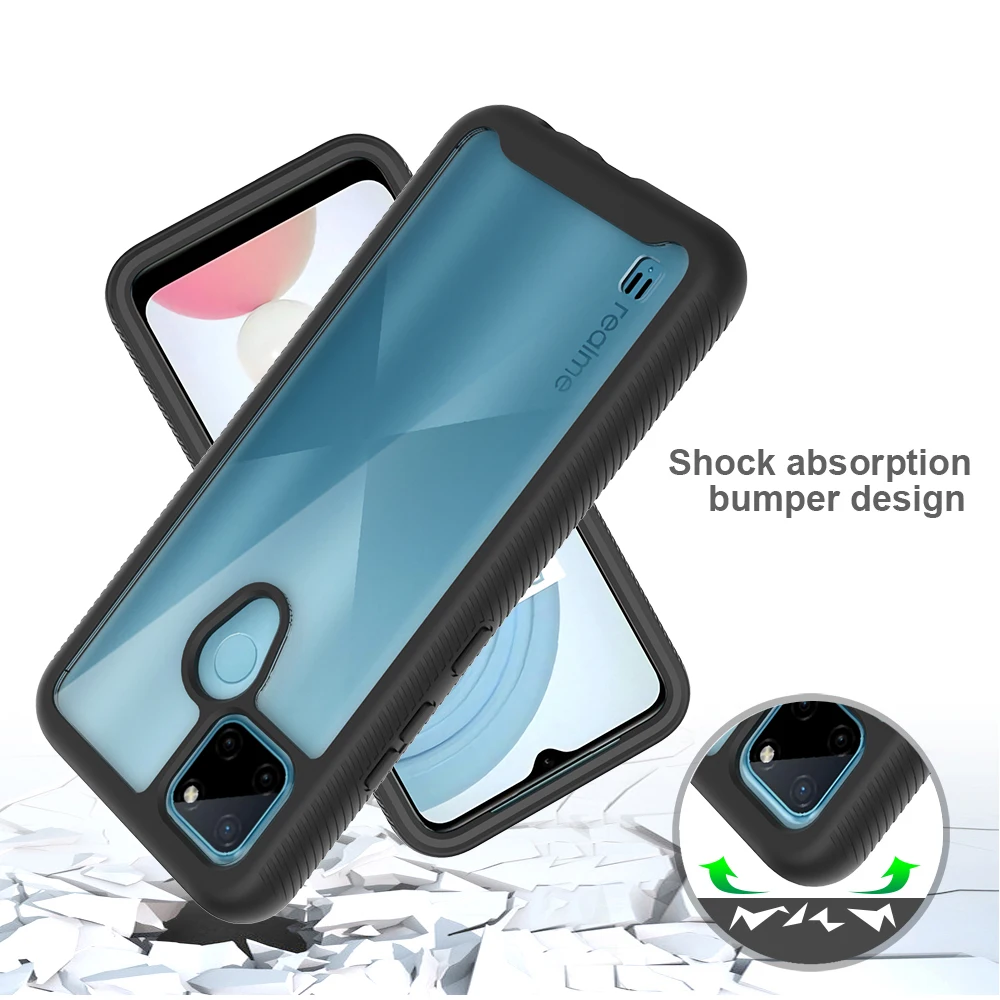 realme c21y 25 2021 crystal case 360 protect bumper etui capa for oppo realme c21 y case realmi c 21 c25y phone cover shockproof free global shipping