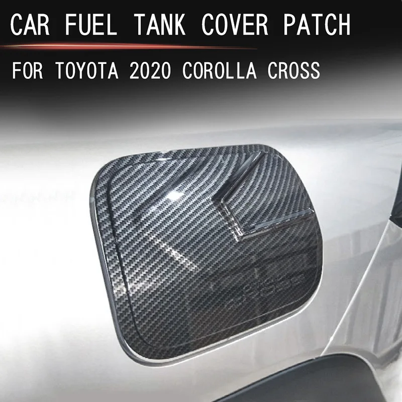 

Car Modified Sticker For Toyota Corolla Cross 2020 (Silver-Plated/Carbon Fiber) Fuel Tank Cap