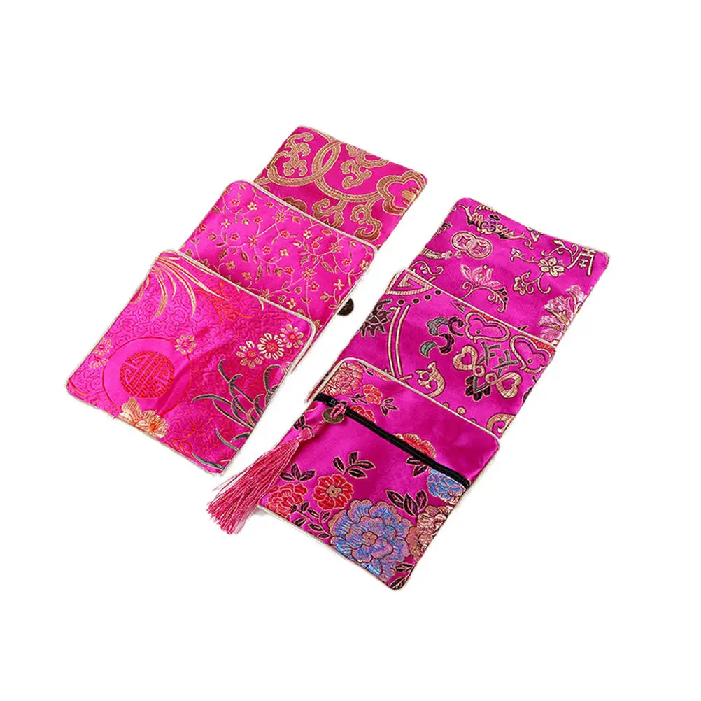 

Classic Chinese Embroidery Jewelry Bag Storage Organizer Small Pouch Handmade Embroideries Earphone Bag