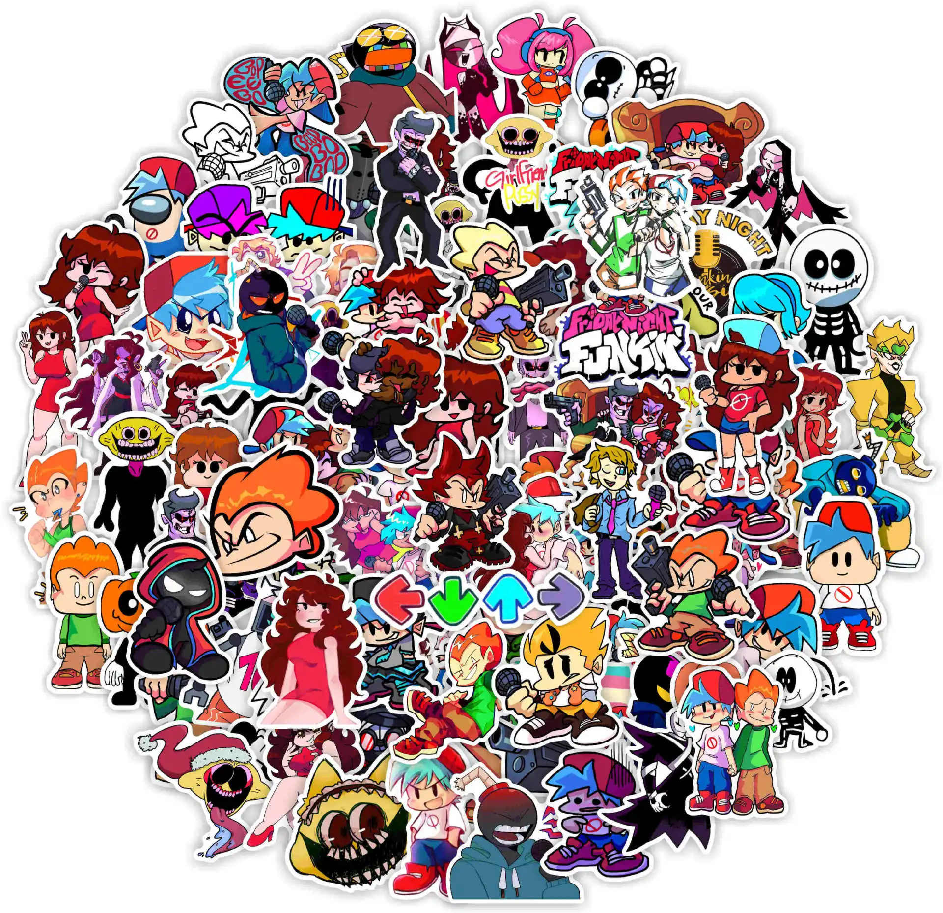 10/50/100 шт. смешанных аниме пятничная ночь наклейка Funkin s граффити - Цена: 