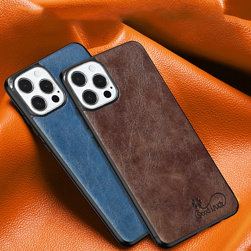 Чехол из искусственной кожи для Iphone X Xr Xs 11 12 Pro Max мягкий чехол с защитой от падения
