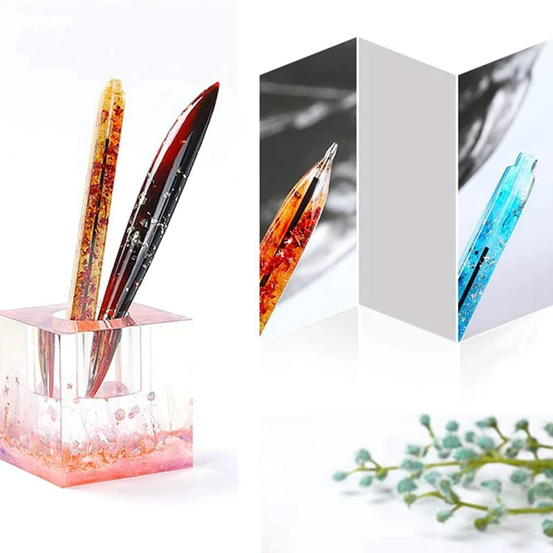 

3 Pieces of Resin Mold Pen Type Silicone Mold, Cylindrical Epoxy Resin Casting Mold, Suitable for DIY Crafts