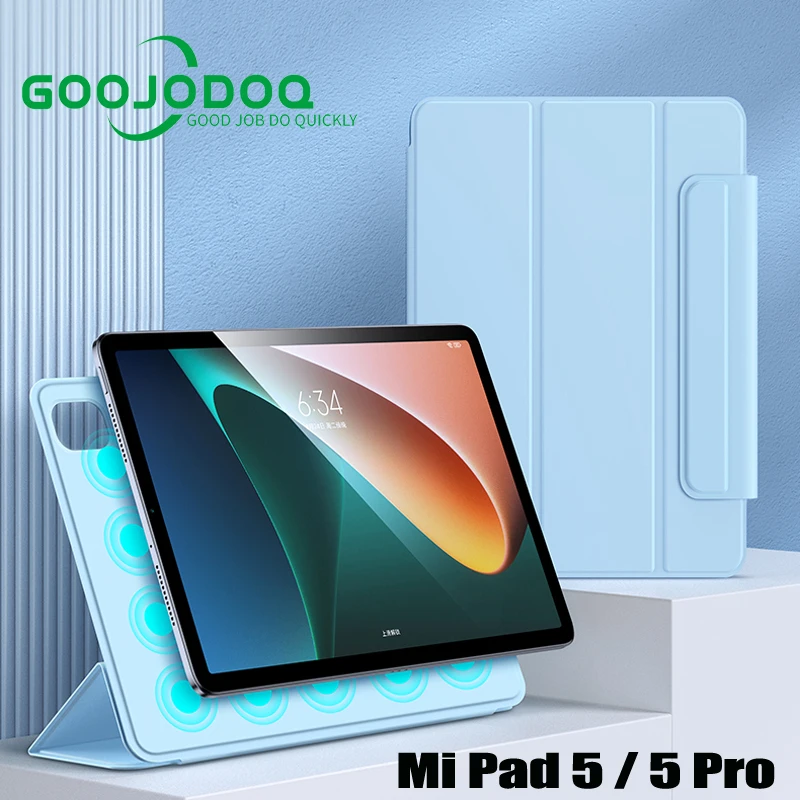 Магнитный чехол для Xiaomi Pad 5 mi pad Pro автоматического пробуждения и сна Supprot Pencil Charging