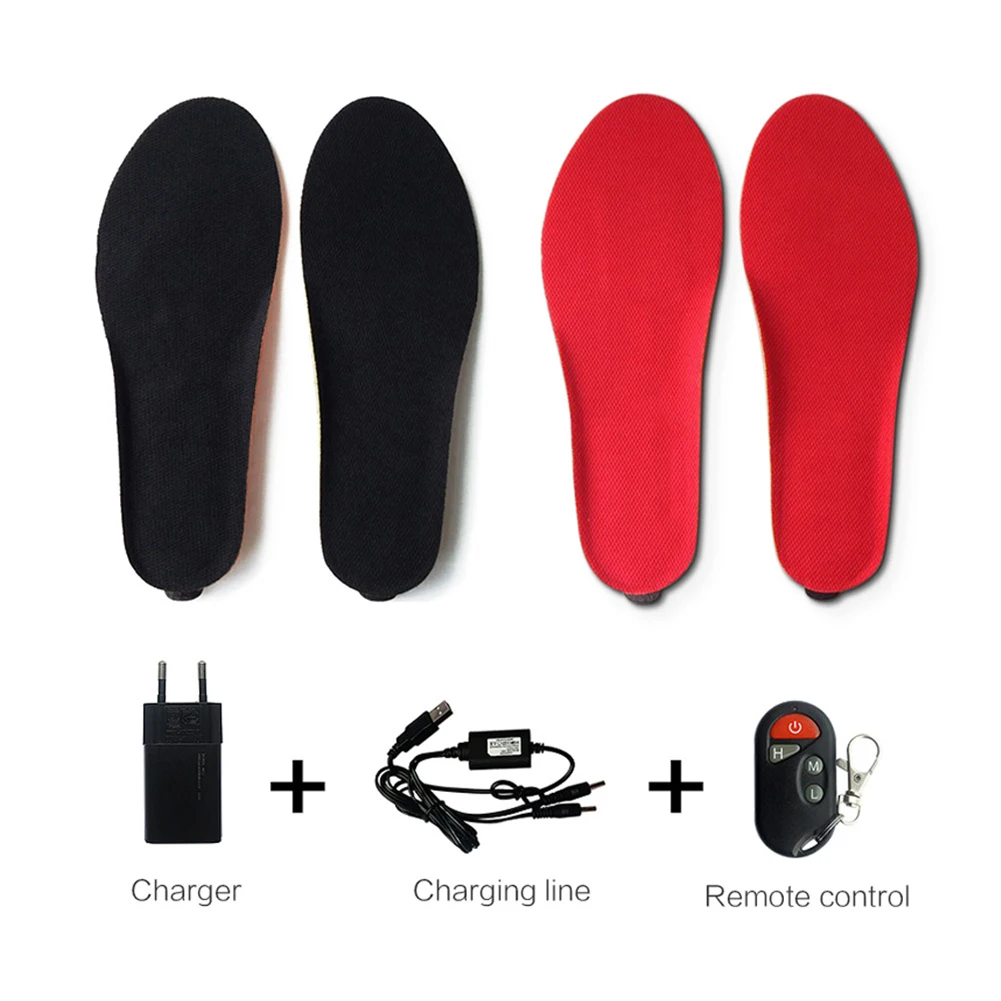 

1800mAh Rechargeable Electric Heating Insoles With Remote Control Winter Warm Heated Insoles Sport Shoes Pads For Skiing Hunting
