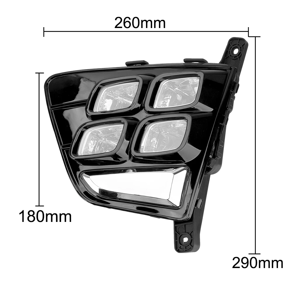 

LEEPEE 2PCS Headlights Day Light for Hyundai IX25 Creta 2014 2015 2016 Daytime Running Light LED Fog Light DRL