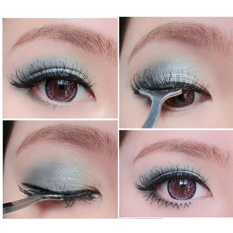 1 шт. Накладные ресницы глаз ресниц Пинцет аппликатор клип Красота инструмент для