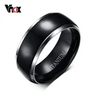 Vnox 100% Титан кольцо Для мужчин Jewelry классический черный 8 мм бойфренд подарок