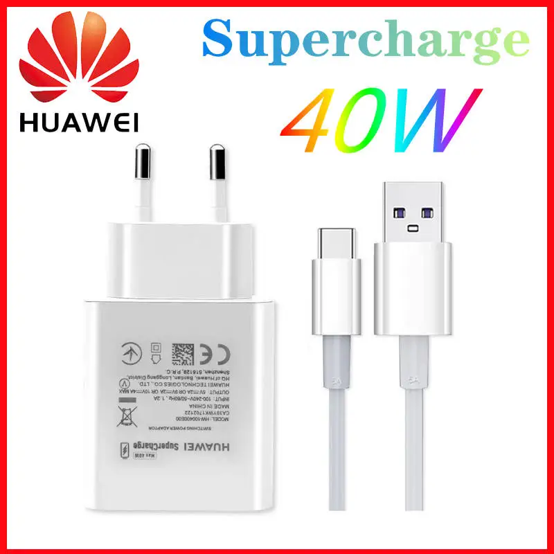 

Huawei Original P40 Fast Charger 40W Supercharge 5A Type C Cable For Huawei P30 P10 P20 Pro Lite Mate 9 10 Pro Mate 20 V20