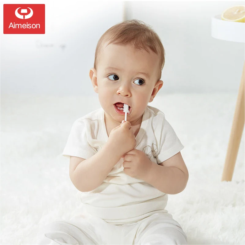Очиститель ротовой полости для новорожденных 30 шт. Мягкая зубная щетка детей 0 3