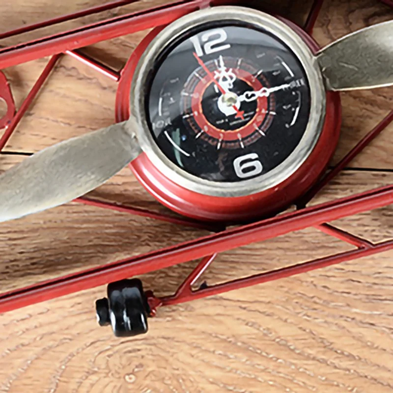 Часы с самолетом в стиле ретро креативные настенные часы для гостиной столовой