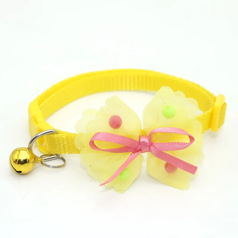 Ошейник-бант из бусина для домашних животных кошка милые элегантные аксессуары