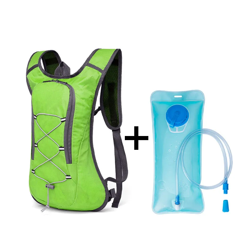 green with water bag Водонепроницаемый 8L воды hydretion мешок, Велоспорт мочевого пузыря гидратор рюкзак для мужчин, дышащий Кемпинг рюкзак для воды, без сумки для воды - Цвет: green with water bag