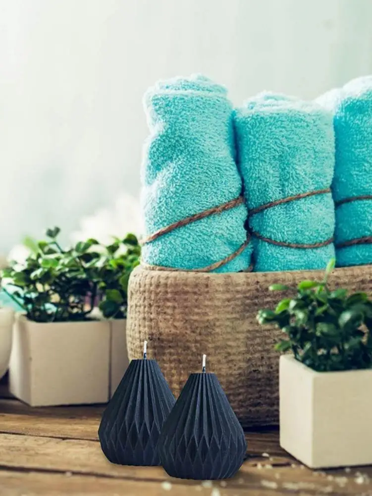 

2021 New Pear Shaped Candle Mould Simple Line Shape Wax Model Home Decoration Geometric Round Candle Silicone Mold