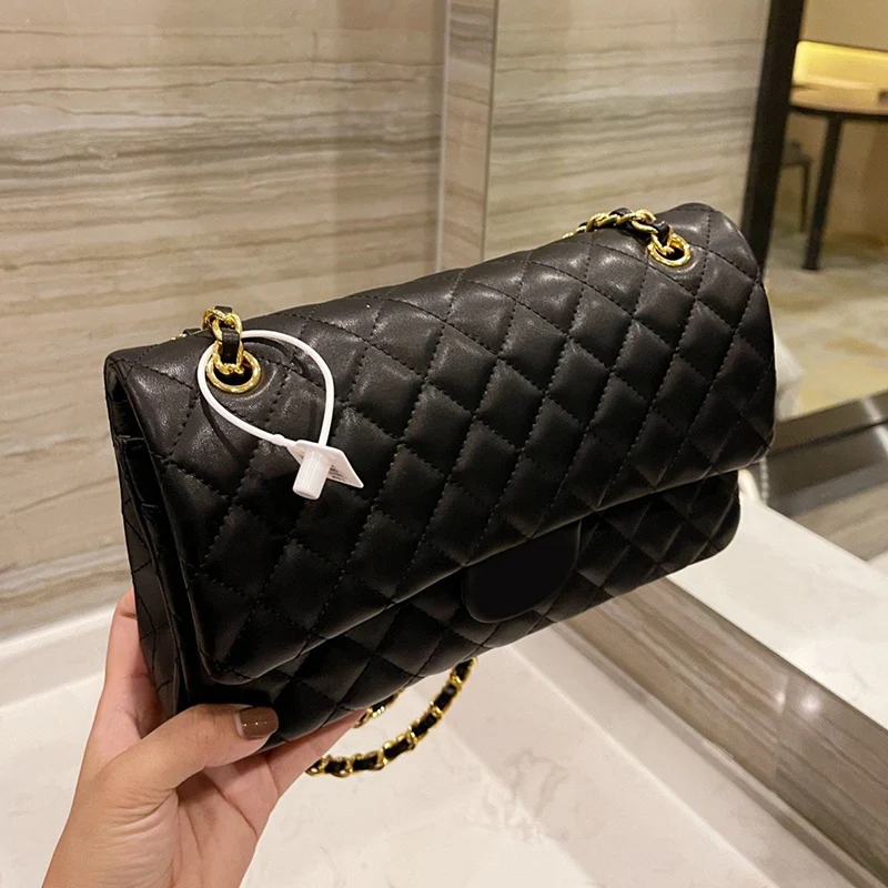 

New Women Vintage Flap Square Bag Fashion Diamond Lattice Chain Shoulder Bag Purse Casual Clutch Handbag Messenger Crossbody Bag