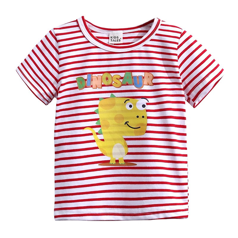 Одежда для мальчиков Летняя Детская футболка с короткими рукавами джинсовые