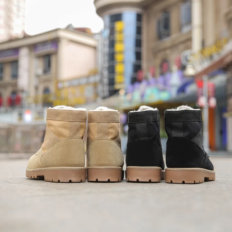 

High Quality Fashion Winter Men's Boots Warm Working Boots Lace Up Men's Desert Boots Round Toe High Top Shoes asx2