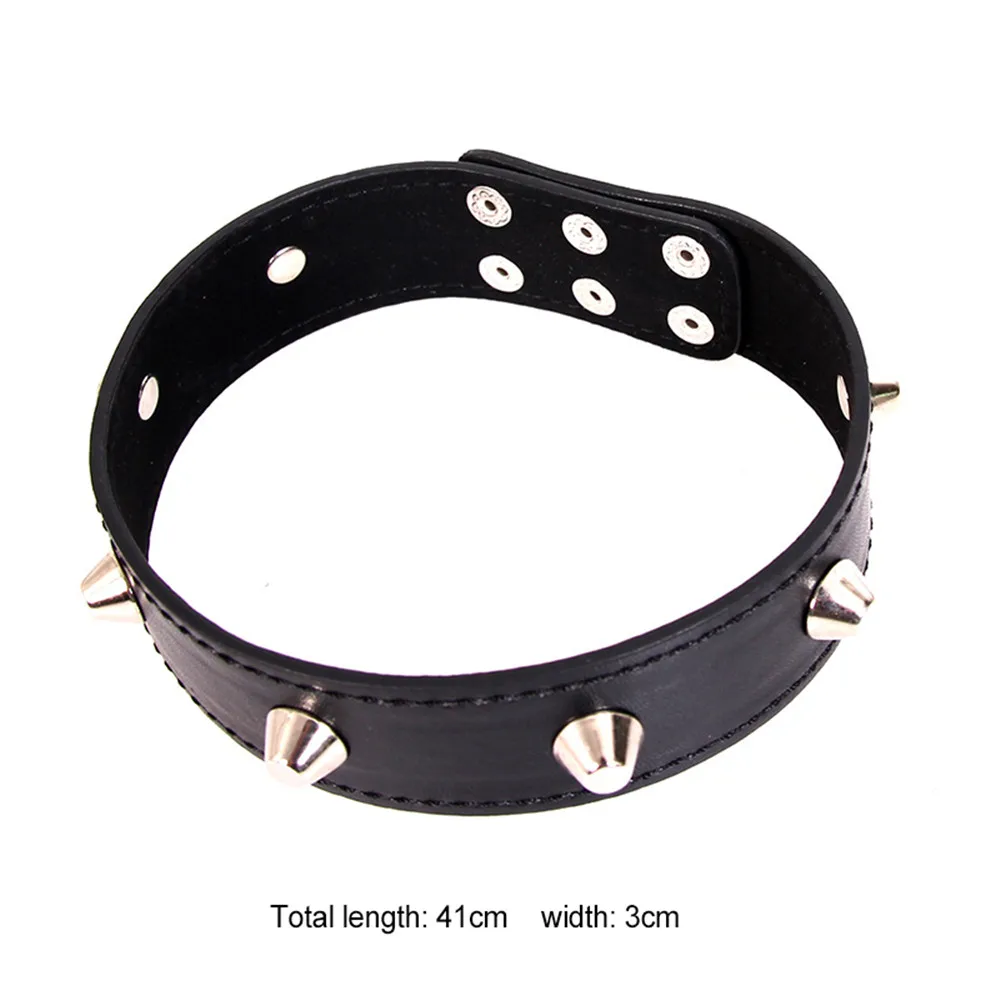 BDSM Bondage Sex Necklace SM Toys Punk Style Neck Ring Spike Rivet Buckle Collar Erotic For Couples | Красота и здоровье