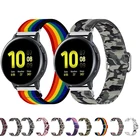 Ремешок нейлоновый эластичный для смарт-часов, браслет для Samsung Galaxy Watch Active 2 4044 мм3 41 мм, Huawei GT 2 42 мм, 20 мм