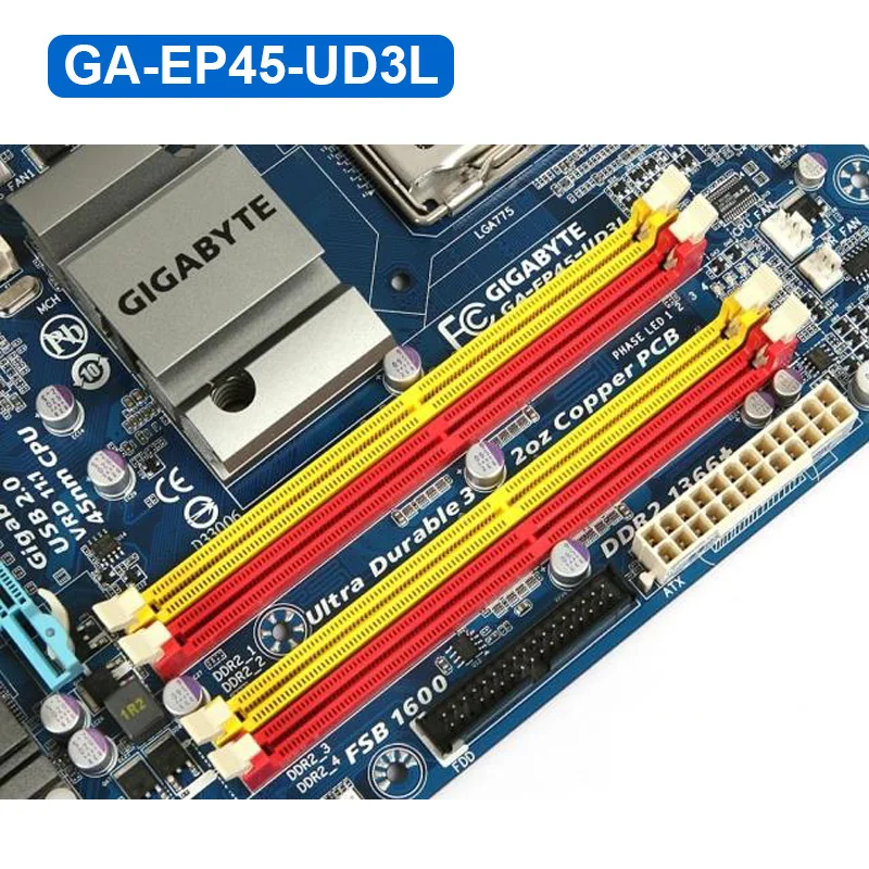 Материнская плата Gigabyte GA-EP45-UD3L EP45-DS3L LGA 775 DDR2 настольная материнская плата EP45-UD3L P45 UD3L 5 PCI-E Miner Восстановленный