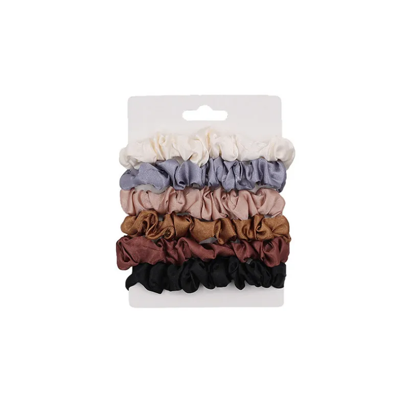 

6 Pcs Color Head Rope Wild Basic Large Intestine Hair Ring
