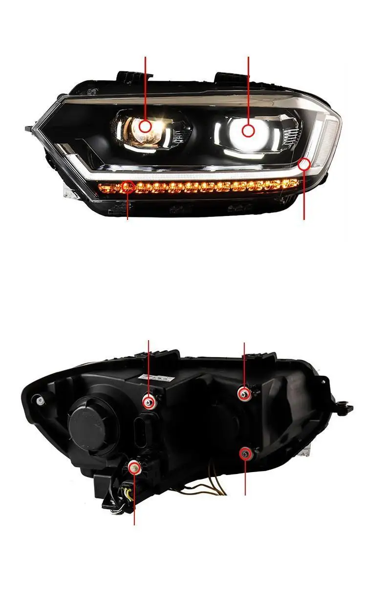Neblineros Running Exterior Luces Led Para Авто Cob фары передние противотуманные задние Автомобильные фары в сборе 16 17 для Volkswagen Bora