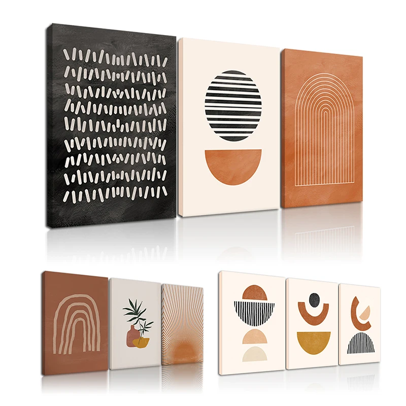 Абстрактная Картина на холсте с рамкой Современное украшение природы картина